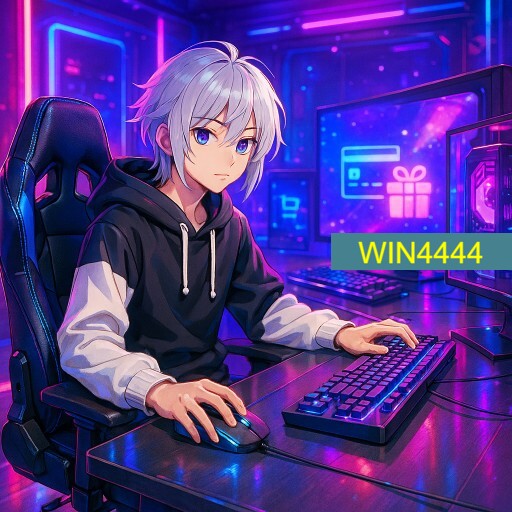 Imagem promocional da WIN4444 mostrando a plataforma e suas vantagens