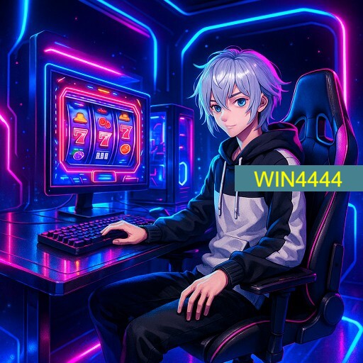 Imagem promocional da WIN4444 mostrando a plataforma e suas vantagens
