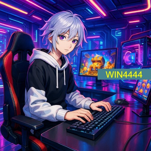 Imagem promocional da WIN4444 mostrando a plataforma e suas vantagens