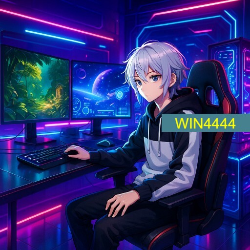 Imagem promocional da WIN4444 mostrando a plataforma e suas vantagens