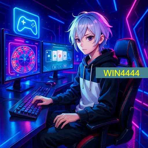 Imagem promocional da WIN4444 mostrando a plataforma e suas vantagens