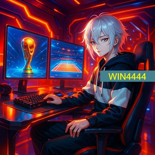 Imagem promocional da WIN4444 mostrando a plataforma e suas vantagens