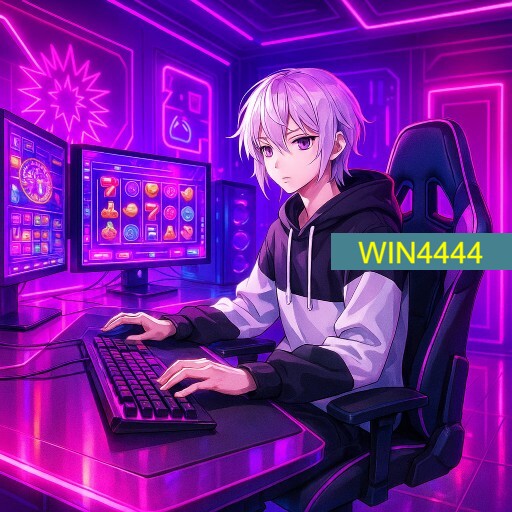 Imagem promocional da WIN4444 mostrando a plataforma e suas vantagens