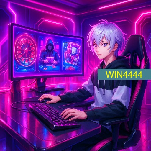 Imagem promocional da WIN4444 mostrando a plataforma e suas vantagens