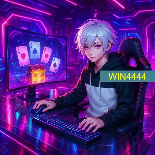 Imagem promocional da WIN4444 mostrando a plataforma e suas vantagens